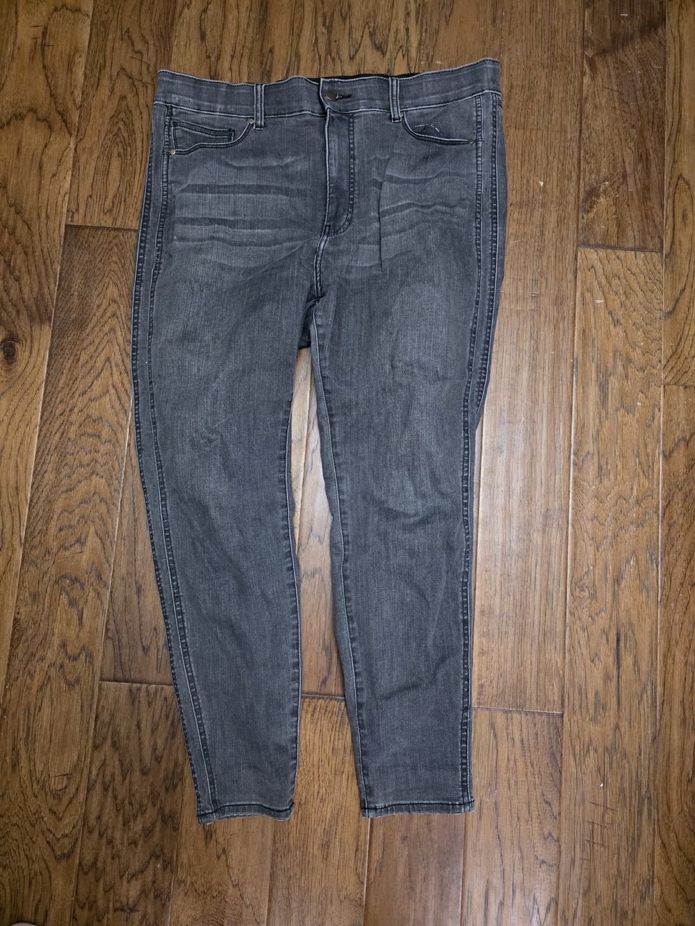 Men’s Skinny Jeans in Black and Light Gray - Size 38